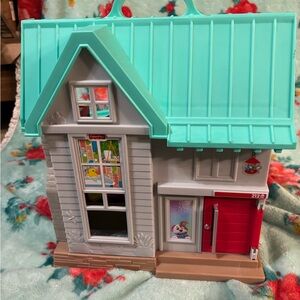 Fisher-Price Teal and Red Dollhouse
